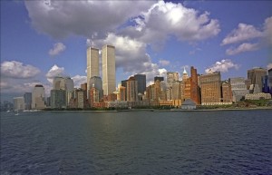 The World Trade Center seen from aboard ship